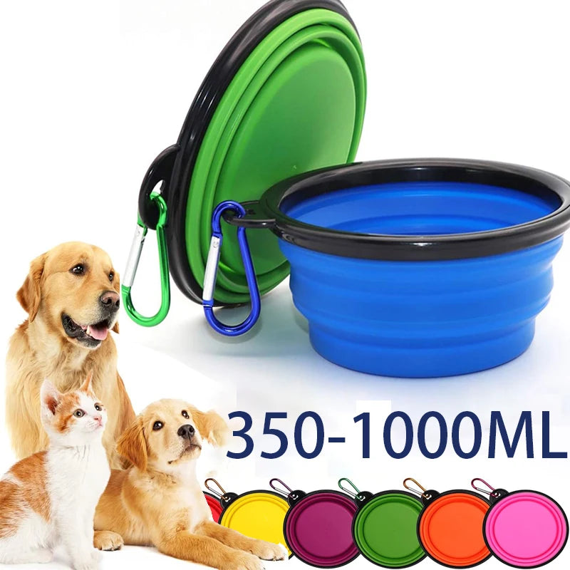Dog Feeder Bowl 2 In 1 Pet Dispenser Outdoor Travel
